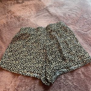 cheetah print flowy shorts